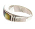 Southwest Multicolor Inlay Silver Ring Size 6-1/4 YS58776